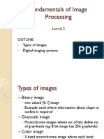 Fundamentals of Image Processing: Lect # 2 Outline