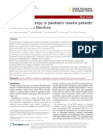 Transfusion Therapy in Paediatric Trauma Patients: A Review of The Literature