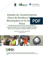 1a Estudio de Caracterizacion Fisica de Residuos Solidos Municipales en La Ciudad de Piura PDF