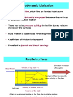 Hydrodynamic Lubrication: Fluid-Film Lubricant Is Interposed