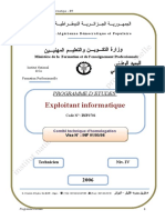 Programme Étude Technicien Exploitant en Informatique.