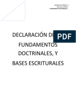 Fundamentos Doctrinales y Bases Escriturales