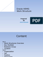 Oracle HRMS Work Structure