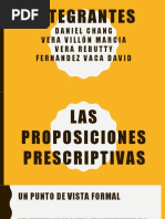 Las Proposiciones Prescriptivas