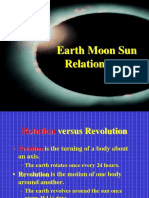 Relative Motion of Earth, Moon, Sun