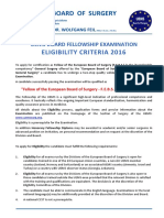 Eligibility Criteria GenSurg 2016