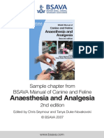 Anaesthesia and Analgesia: Sample Chapter From BSAVA Manual of Canine and Feline 2nd Edition