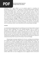 Introducing An Existential-Phenomenological Approach: Part 1 - Basic Phenomenological Theory and Research by Ian Rory Owen