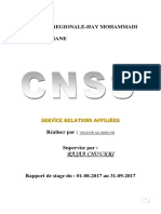 Rapport de Stage (CNSS) Service Affilie 2017