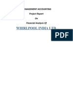 Whirlpool India LTD.: Management Accounting