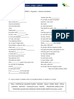 Português para Estrangeiros - Lição 10 - Exercício 05 - Gênero, Artigos e Plural