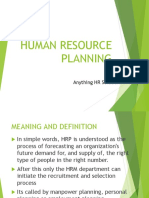 Human Resource Planning: Anything HR Solutions