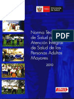 Norma Técnica de Salud para La Atención Integral de Salud de Las Personas Adultas Mayores 2010