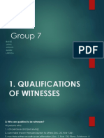 Qualifications and Disqualification of Witnesses