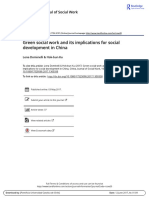 Green Social Work and Its Implications For Social Development in China