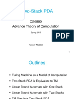 Two-Stack PDA: CS6800 Advance Theory of Computation