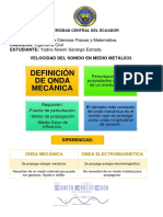 Velocidad Del Sonido en Medio Metálico.