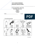 SJK (T) Ladang Edinburgh Taman Bukit Maluri, Kepong: August Monthly Test 2016