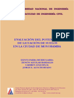 Evaluación Del Potencial de Licuación de Suelos en Moyobamba