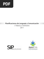 Lenguaje 5° Básico II Semestre SIP