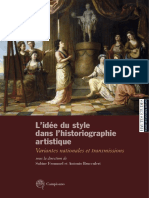 FROMMEL - L'idée Du Style Dans L'historiographie Artistique PDF