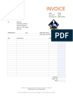 Catering Invoice Template 1