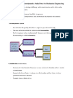 Basic Concepts of Thermodynamics Study Notes For Mechanical Engineering