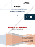 Detailed Project Report On Ready To Eat Food