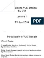 Introduction To VLSI Design EC 361 2 Jan 2018: 1/2/2018 Usha Gogineni 1