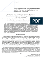 Estimation of Premorbid Intelligence in Spanish People With The Word Accentuation Test and Its Application To The Diagnosis of Demencia