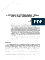 IMPARATO, Sylvie. Las Escuelas de Primeras Letras en España. Segunda Mitad Siglo XVIII