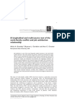 A Longitudinal and Multi-Source Test of The Work-Family Conflict and Job Satisfaction Relationship