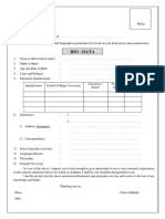 Bio-Data Form12