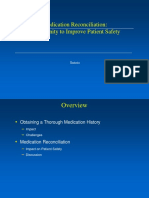 Medication Reconciliation: Opportunity To Improve Patient Safety