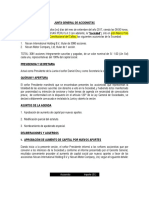 Acta Modelo Aumento de Capital