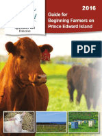 Guide For Beginning Farmers On Prince Edward Island: Agriculture and Fisheries