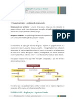 Unidade 1 - Ocupação Antrópica e Problemas de Ordenamento