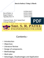 Power Generation in Battery Using A Shock Absorber