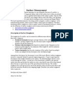 Surface Measurement: Description of Surface Roughness