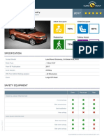 Euroncap 2017 Land Rover Discovery Datasheet