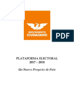 Plataforma Electoral Movimiento Ciudadano 2017-2018