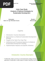 India Case Study Analysis of National Strategies For Sustainable Development