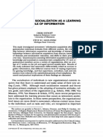 (1992) - Organizational Socialization As A Learning Process - The Role of Information Acquisition PDF