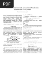 Solución Numérica de La Ecuación de Oscilación Implementación, Ejemplo