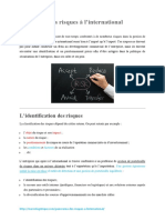 Panorama Des Risques À L'international