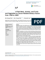 Intake Trends of Red Meat, Alcohol, and Fruits and Vegetables As Cancer-Related Dietary Factors From 1998 To 2009