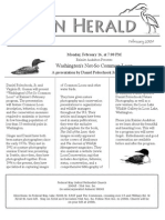 February 2009 Heron Herald Newsletter Rainier Audubon Society