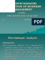 Discriminanat Analysis