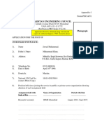 Pakistan Engineering Council: Appendix-1 Form PEC/AF/1