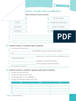 Ficha de Gramática La Oración Bimembre El Sujeto Núcleo y Modificadores